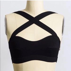 Spandex criss cross bralette